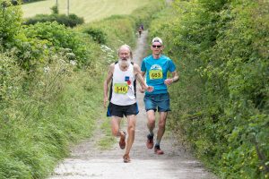 Geoff Newton heads down the trail in the Giants Head Half Marathon