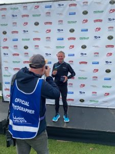 Nick Kenchington after collecting his prize for best M60