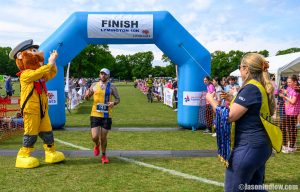 Adam Corbin after winning the Lymington Lifeboat 10k