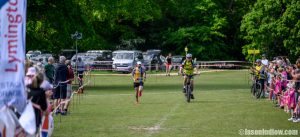 Adam Corbin arrives on the finishing straight