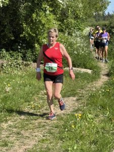 Helen Ambrosen in the Bluebell Bash 10k