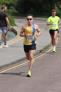 Adrian James just ahead of Lee Dempster