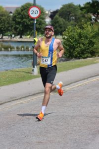 James Hulbert progressing round in the Poole Festival of Running Relays