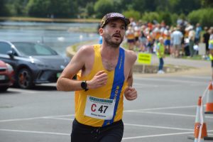 James Hulbert on the third leg for his team