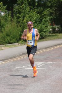 James Hulbert on the third leg for his team