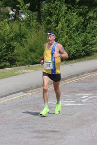 Jason Christian heading along the road