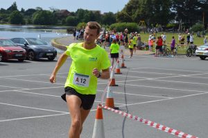 Lee Dempster in the Poole Festival of Running Relays