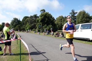Matthew Bennett taking second place in the Exbury Gardens 10k