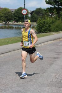 Rob McTaggart blasting round on the third leg