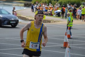 Rob McTaggart in action at the Poole Festival of Running Relays