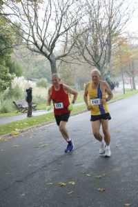 Manuel Stone in action at the Round the Lakes 10k
