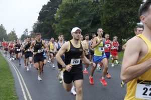 Rich Brawn starting the Round the Lakes 10k