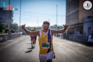 Jason Coltman finishing the Torrevieja 10k