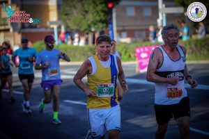 Jason Coltman next to a Tyne Bridge Harrier