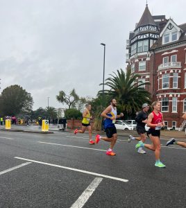 Rich Brawn making his way along the road in the Great South Run
