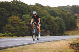 Beth Dowbiggin on her bike in the New Forest Triathlon Standard distance race