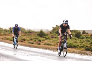 Beth Dowbiggin in the Bike section of the New Forest Standard Triathlon