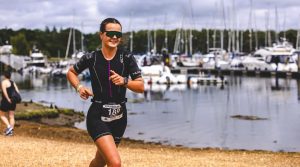 Beth Dowbiggin in the Swashbuckler Triathlon Standard distance race