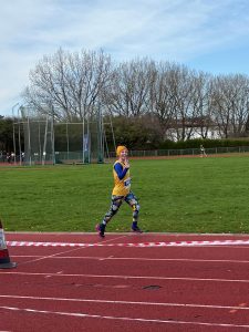 Emma Biggs finishing the Boscombe 10k