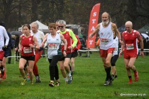 Geoff Newton starting the British & Irish Masters Cross Country International
