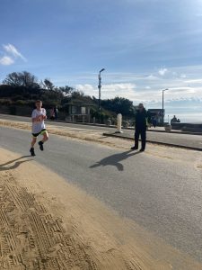 Jacob Taylor on the Overcliff in the Bournemouth Coastal Ten 10k