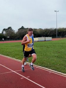 Jason Coltman finishing the Boscombe 10k