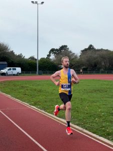 Matt Brown finishing the Boscombe 10k