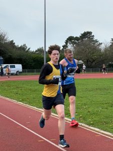Nathan Mearns finishing the Boscombe 10k