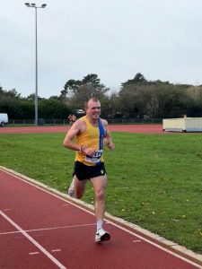Patrick Kingston finishing the Boscombe 10k