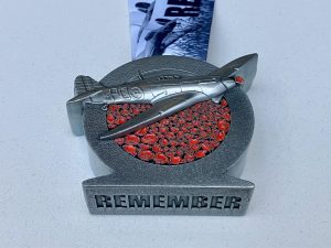 The medal for the Remembrance Day Marathon