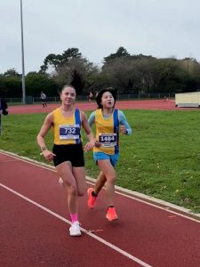 Sophie Read and Max Yao finishing the Boscombe 10k