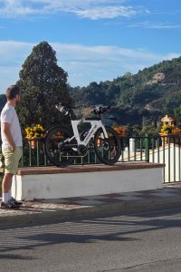 Will Newbery with his bike in Marbella ahead of the IRONMAN 70.3 World Championships