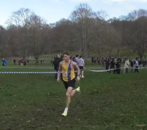 Jack Webb in action in the Under 17 Men's race at the Southern Cross Country Champs