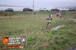 Chris O'Brien on the trail in the Portland Coastal Marathon