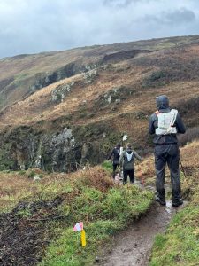 Heading along the trail in the Arc 100