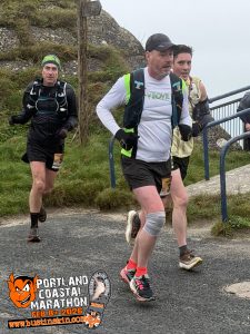 Mark Hillier and Chris O'Brien in the Portland Coastal Marathon