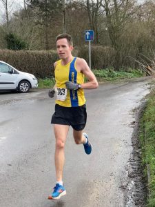 Stu Nicholas running the Marathon distance in the Hampshire Winter Feisty Phoenix