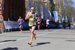 Barry Dolman in the Barcelona Marathon