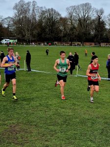 Callum Pearson in the Under 15 Boys race at the UK Inter Counties Cross Country Championships