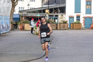 Dave Newman competing in the Weymouth Half Marathon