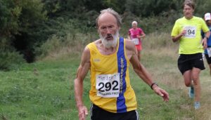 Geoff Newton in the Larmer Tree Half Marathon