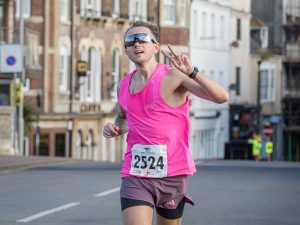Jake Gibbs in the Weymouth Half Marathon