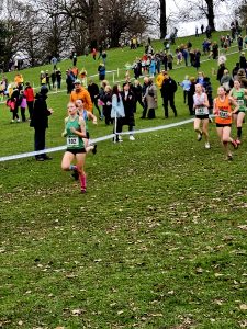 Jessica Long in the Under 15 Girls race at the UK Inter Counties Cross Country Championships