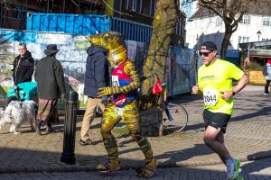 A lizard in the Weymouth Half Marathon