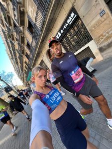 Louisa Rowland at the Barcelona Marathon
