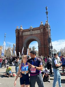 Louisa Rowland after completing the Barcelona Marathon