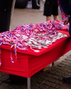 The medal table for the Exeter Half Marathon