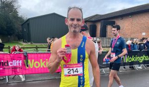 Rich Brawn after the Wokingham Half Marathon