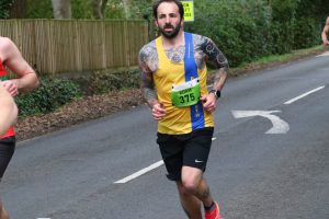 Adam Corbin in the Fleet Half Marathon