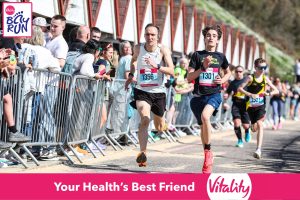 Charlie Powell on the home straight of the Bournemouth Bay 5k